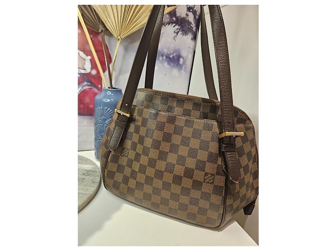 Borsa a spalla Louis Vuitton Marrone Scuro Pelle - vista 4