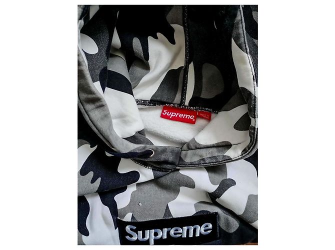 Supreme Snow Camo Box Logo Hoodie Schwarz Grau Weiß Camo Pullover Größe M/L Grün - Ansicht 4