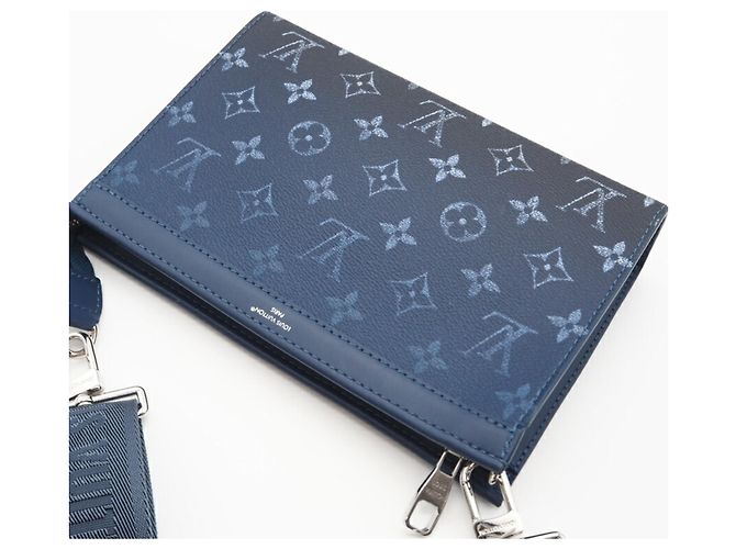 Borsa a Spalla Gaston Monogram Gradient Louis Vuitton Blu Blu navy - vista 6