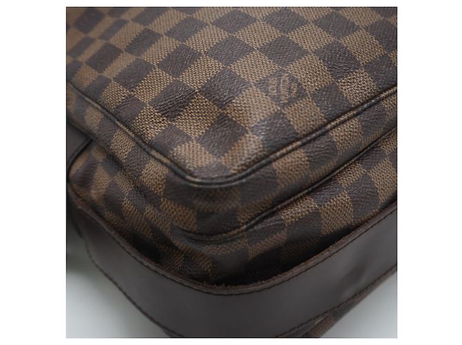 Borsa a Spalla Louis Vuitton Damier Naviglio N45255 Marrone - vista 11