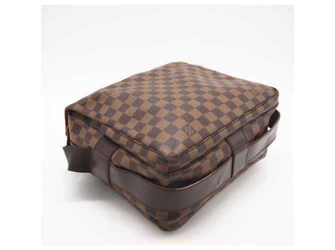 Borsa a Spalla Louis Vuitton Damier Naviglio N45255 Marrone - vista 6