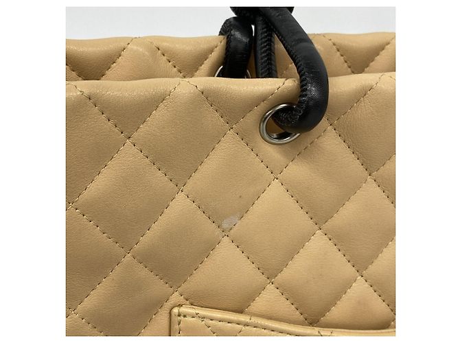 Chanel Cambon Tote Tasche Schwarz Beige - Ansicht 12