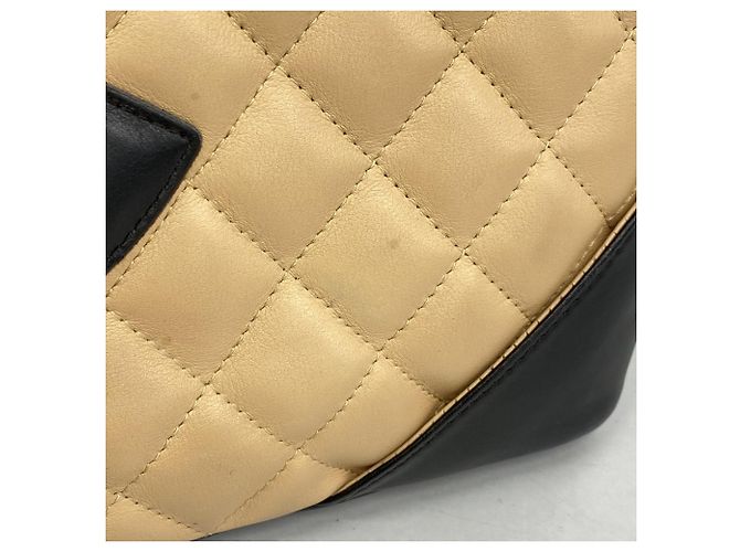 Chanel Cambon Tote Tasche Schwarz Beige - Ansicht 13