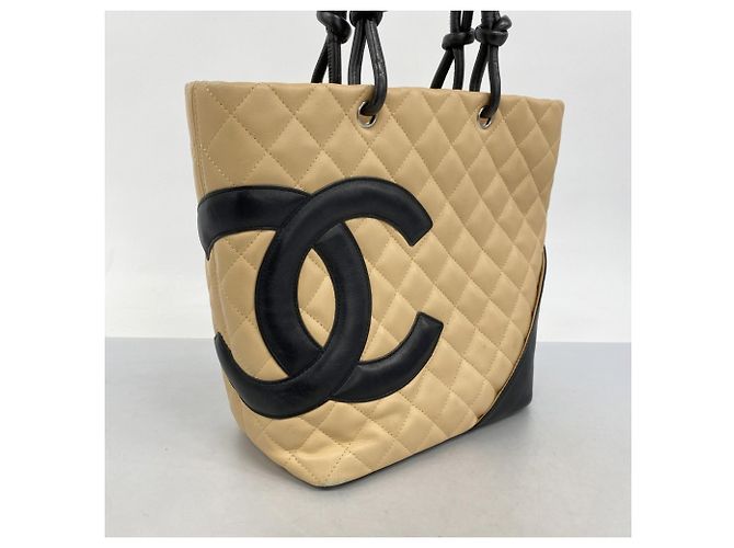 Chanel Cambon Tote Tasche Schwarz Beige - Ansicht 2