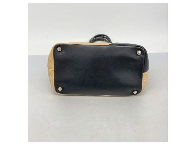 Chanel Cambon Tote Tasche Schwarz Beige - Ansicht 3