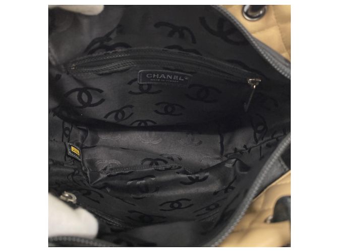 Chanel Cambon Tote Tasche Schwarz Beige - Ansicht 4