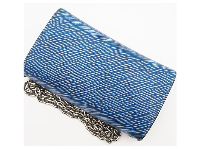 Portafoglio a Catena Epi Denim Louis Vuitton Blu - vista 4