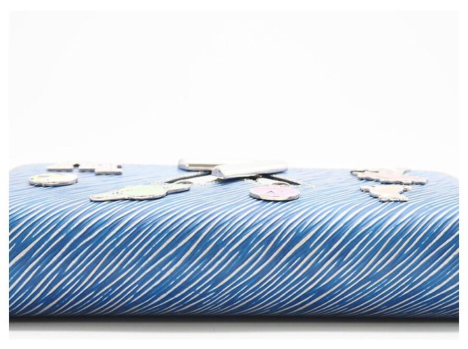 Portafoglio a Catena Epi Denim Louis Vuitton Blu - vista 5