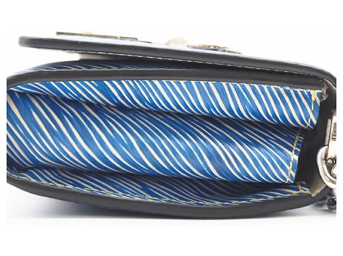 Portafoglio a Catena Epi Denim Louis Vuitton Blu - vista 7