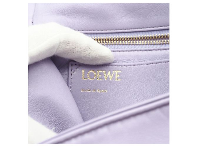 Borsa Puffer in Agnello Goya Loewe Porpora - vista 12