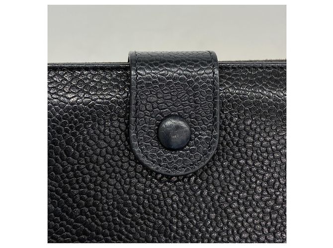 Timeless Billetera bi-fold de piel de ternera granulada negra Chanel Negro - vista 11