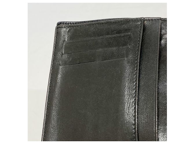 Timeless Billetera bi-fold de piel de ternera granulada negra Chanel Negro - vista 8