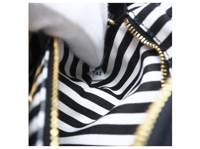 Prada Canvas Canapa Logo Pouch Black White - view 11