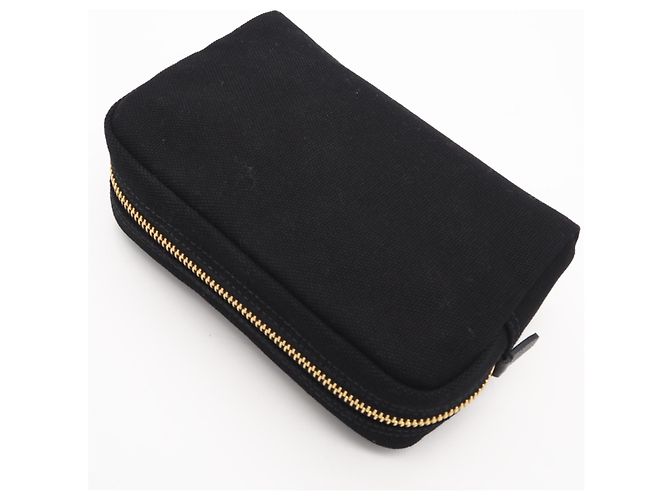 Prada Canvas Canapa Logo Pouch Black White - view 3
