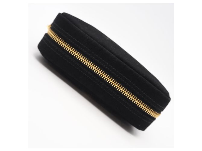 Prada Canvas Canapa Logo Pouch Black White - view 4