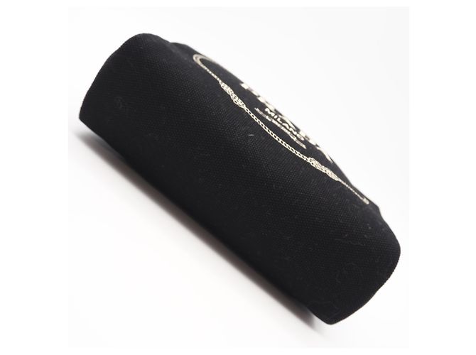 Prada Canvas Canapa Logo Pouch Black White - view 5