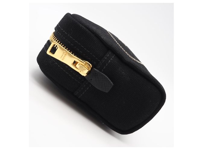 Prada Canvas Canapa Logo Pouch Black White - view 6