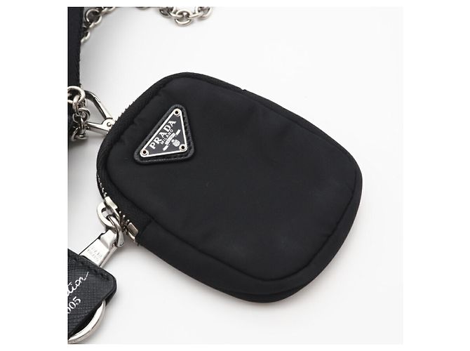Borsa a Spalla in Pelle Saffiano Prada Nero - vista 3