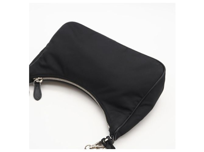Borsa a Spalla in Pelle Saffiano Prada Nero - vista 7