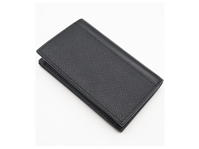 Prada Saffiano Leder Kartenetui Schwarz - Ansicht 4