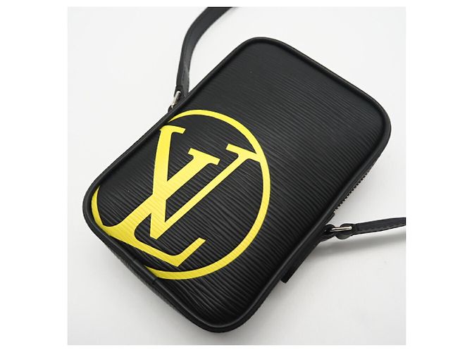 Borsa a Spalla Danube PM Epi Louis Vuitton Nero Giallo - vista 4