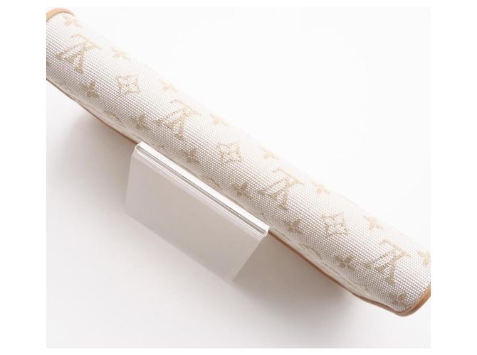 Louis Vuitton Monogram Mini Zippy Geldbörse Weiß Beige - Ansicht 6