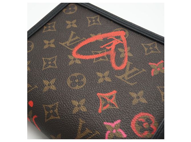 Borsa a Spalla MINI Dauphine Monogram Louis Vuitton Marrone Rosso - Ansicht 3