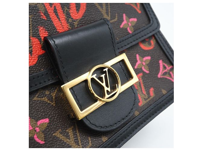 Borsa a Spalla MINI Dauphine Monogram Louis Vuitton Marrone Rosso - Ansicht 4