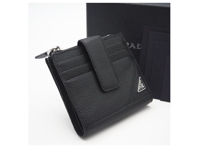 Billetera compacta triangular Vitello Micrograin de Prada - Ansicht 2