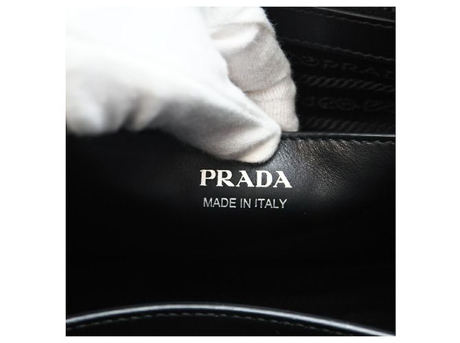 Bolsa de couro Prada Esplanade com alça dupla - vista 12