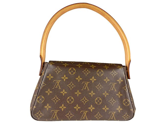Borsa a Spalla Mini Looping Monogramma Louis Vuitton Marrone - vista 3