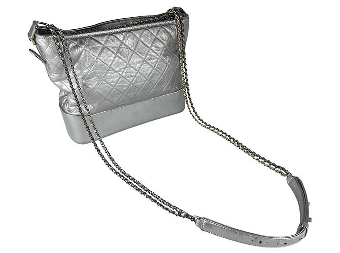 Schultertasche Gabrielle von Chanel Silber - Ansicht 10