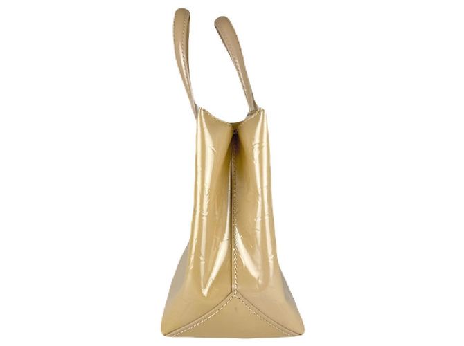 Borsa Louis Vuitton Monogram Vernis Wilshire PM Beige - vista 2