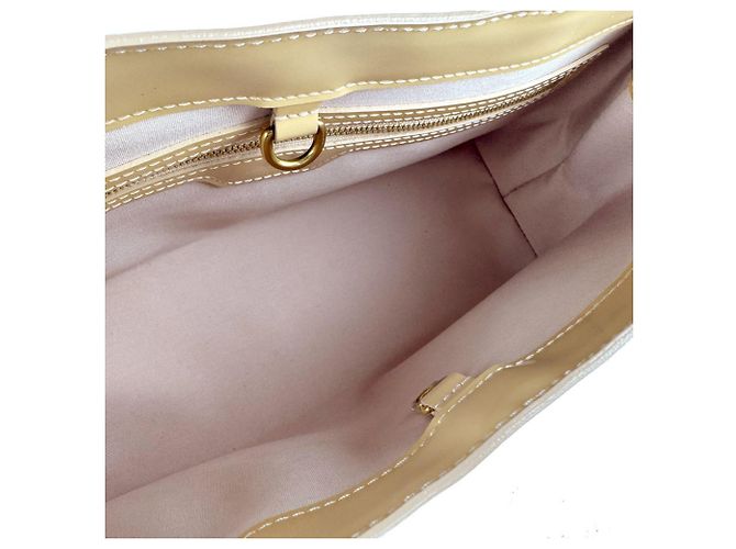 Borsa Louis Vuitton Monogram Vernis Wilshire PM Beige - vista 5