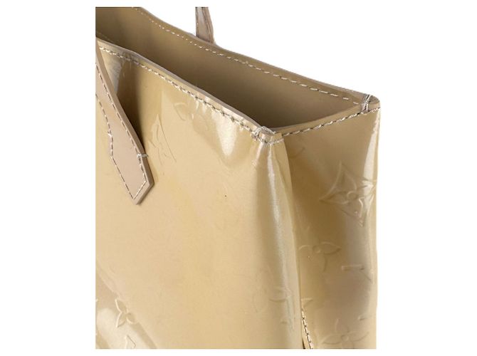 Borsa Louis Vuitton Monogram Vernis Wilshire PM Beige - vista 7