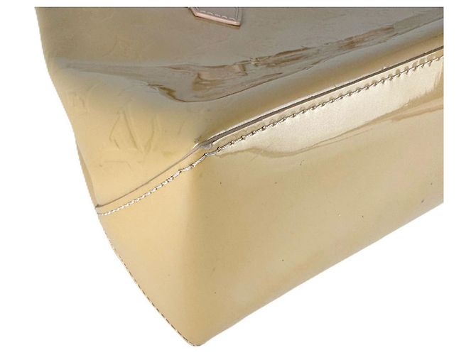 Borsa Louis Vuitton Monogram Vernis Wilshire PM Beige - vista 8