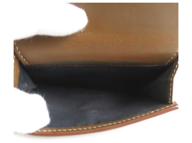 Billetera de cuero marrón para hombre Christian Dior Castaño - vista 4