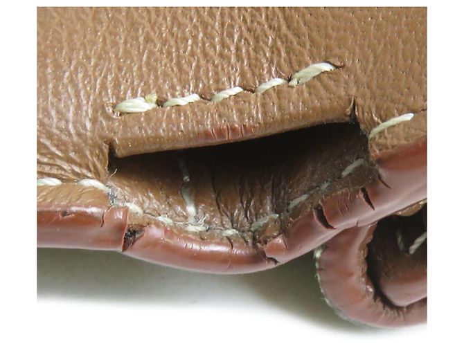 Billetera de cuero marrón para hombre Christian Dior Castaño - vista 6