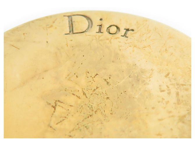 Pendientes de clip dorados y rosas Christian Dior - vista 7