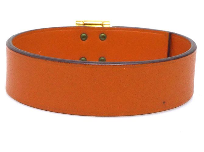 Bracciale in pelle Sac Adepeche di Hermès Arancione - vista 3