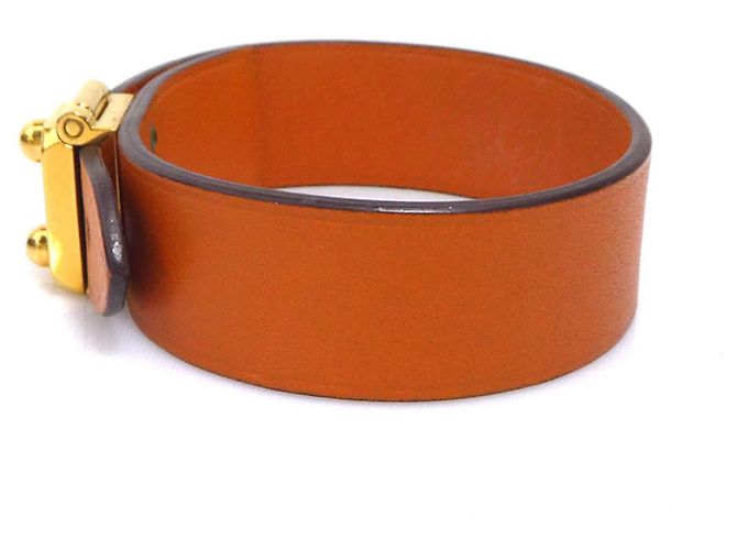 Bracciale in pelle Sac Adepeche di Hermès Arancione - vista 4
