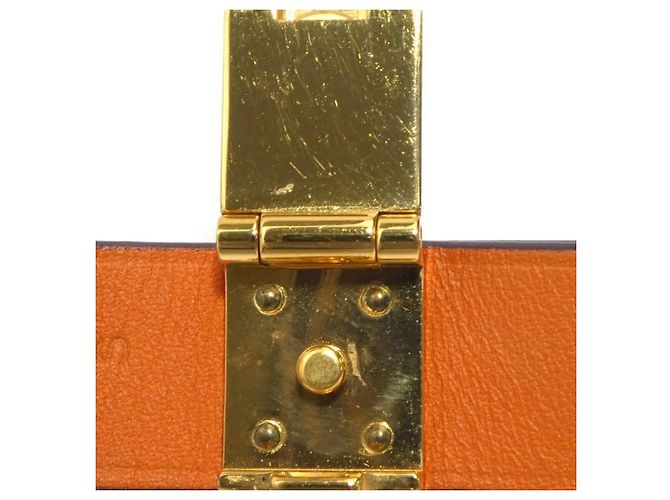 Bracciale in pelle Sac Adepeche di Hermès Arancione - vista 7