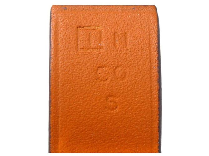 Bracciale in pelle Sac Adepeche di Hermès Arancione - vista 9