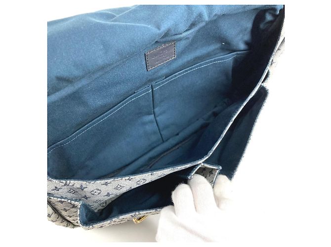 Borsa Messenger Mini Sac Maman Monogramma Louis Vuitton Blu navy - vista 10