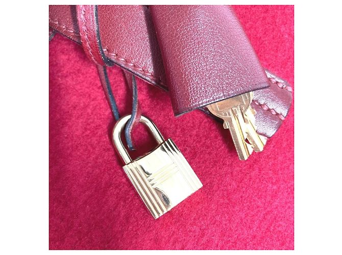 Borsa da viaggio con logo H-Punching di Hermès Rosso - vista 11