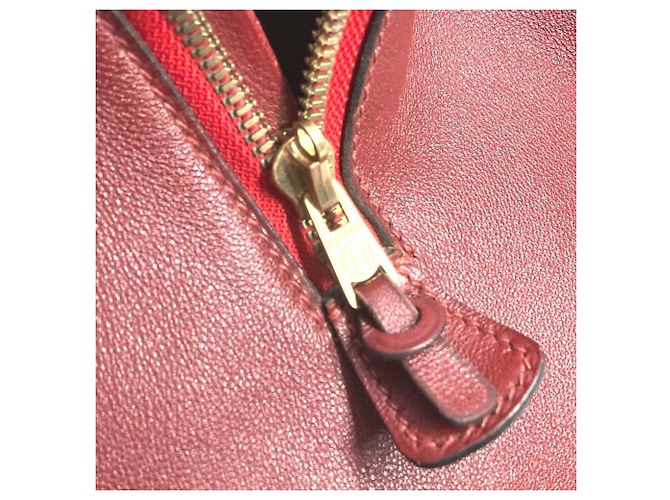 Borsa da viaggio con logo H-Punching di Hermès Rosso - vista 14