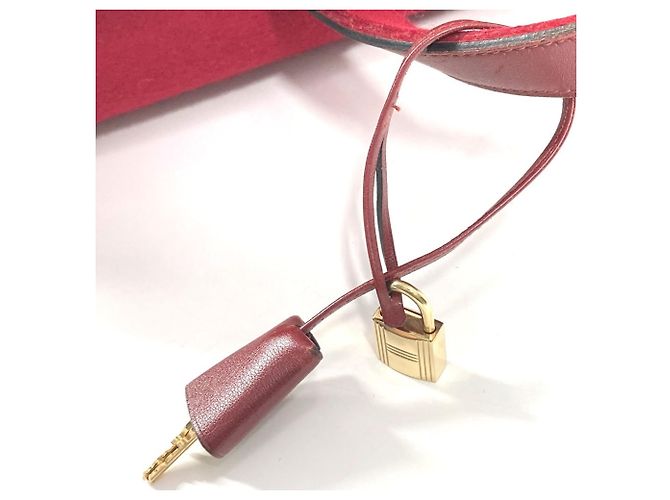 Borsa da viaggio con logo H-Punching di Hermès Rosso - vista 15