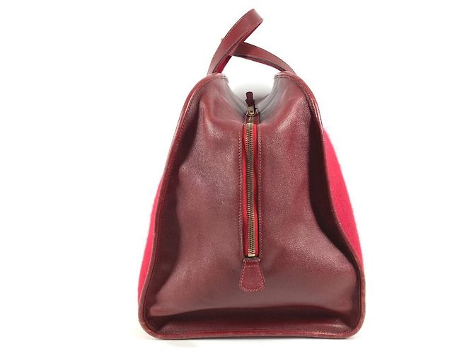 Borsa da viaggio con logo H-Punching di Hermès Rosso - vista 3