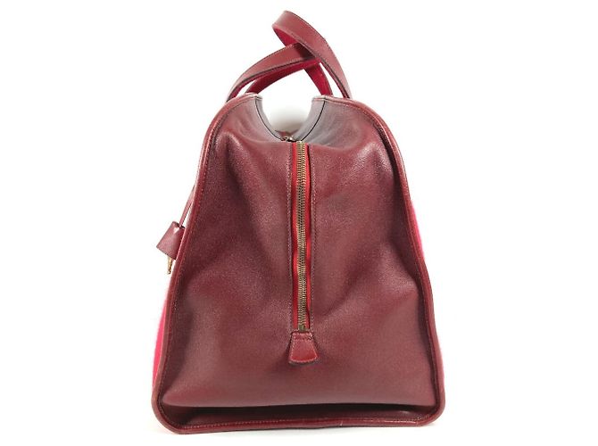 Borsa da viaggio con logo H-Punching di Hermès Rosso - vista 4