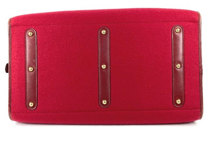 Borsa da viaggio con logo H-Punching di Hermès Rosso - vista 5